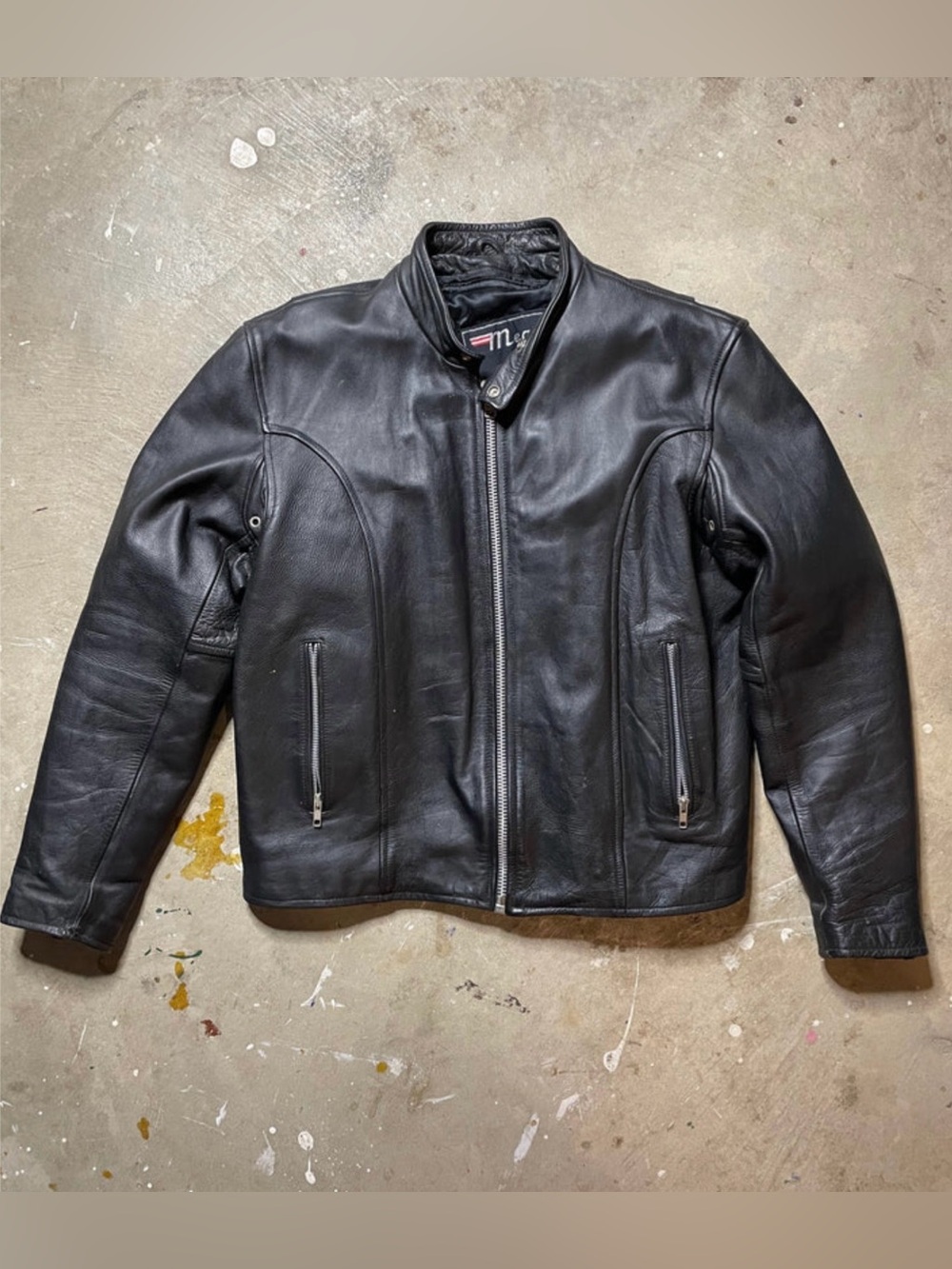 Mega Force 3M Thinsulate Black Leather Bomber Jacket
